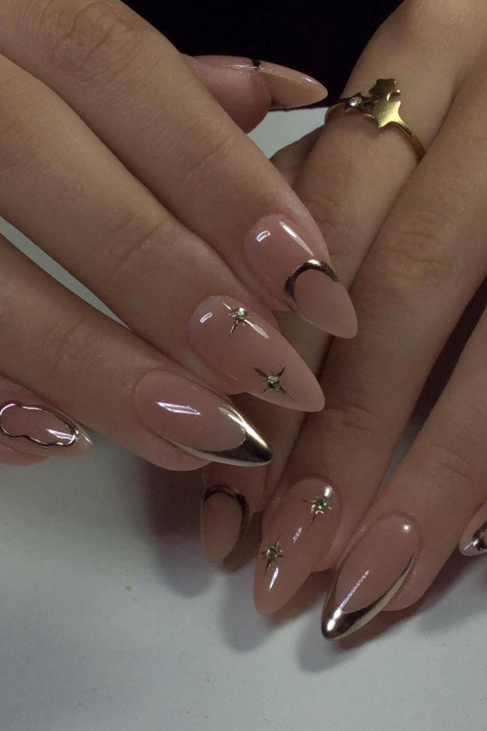 Nude And Chrome Stars