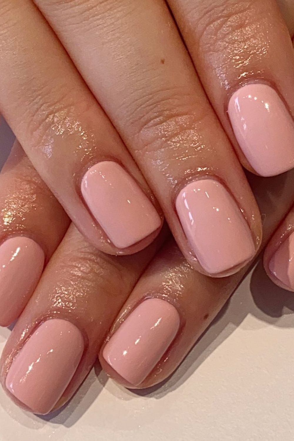 Soft Pink Square Nails