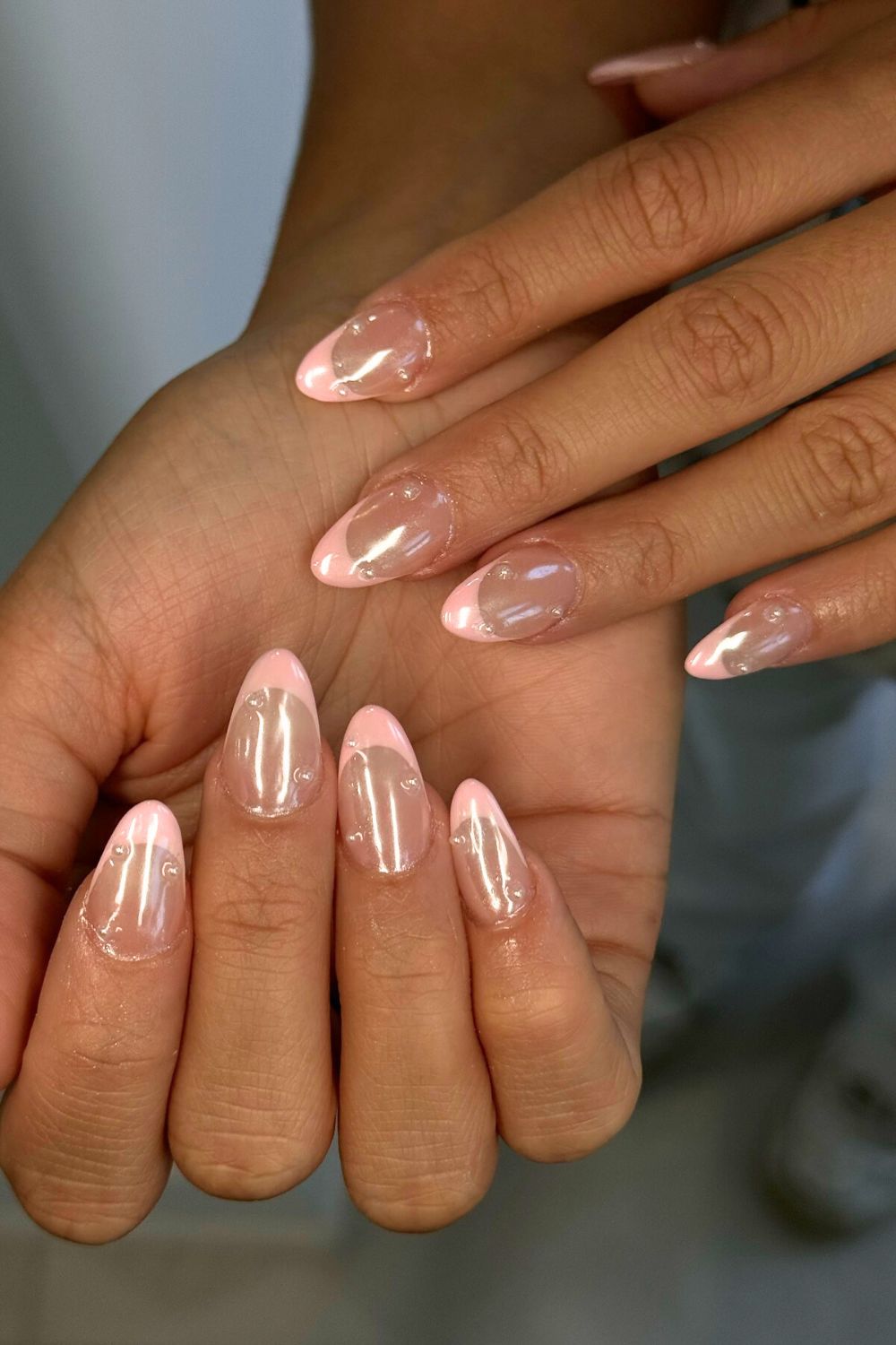 Glossy Pink French Tips