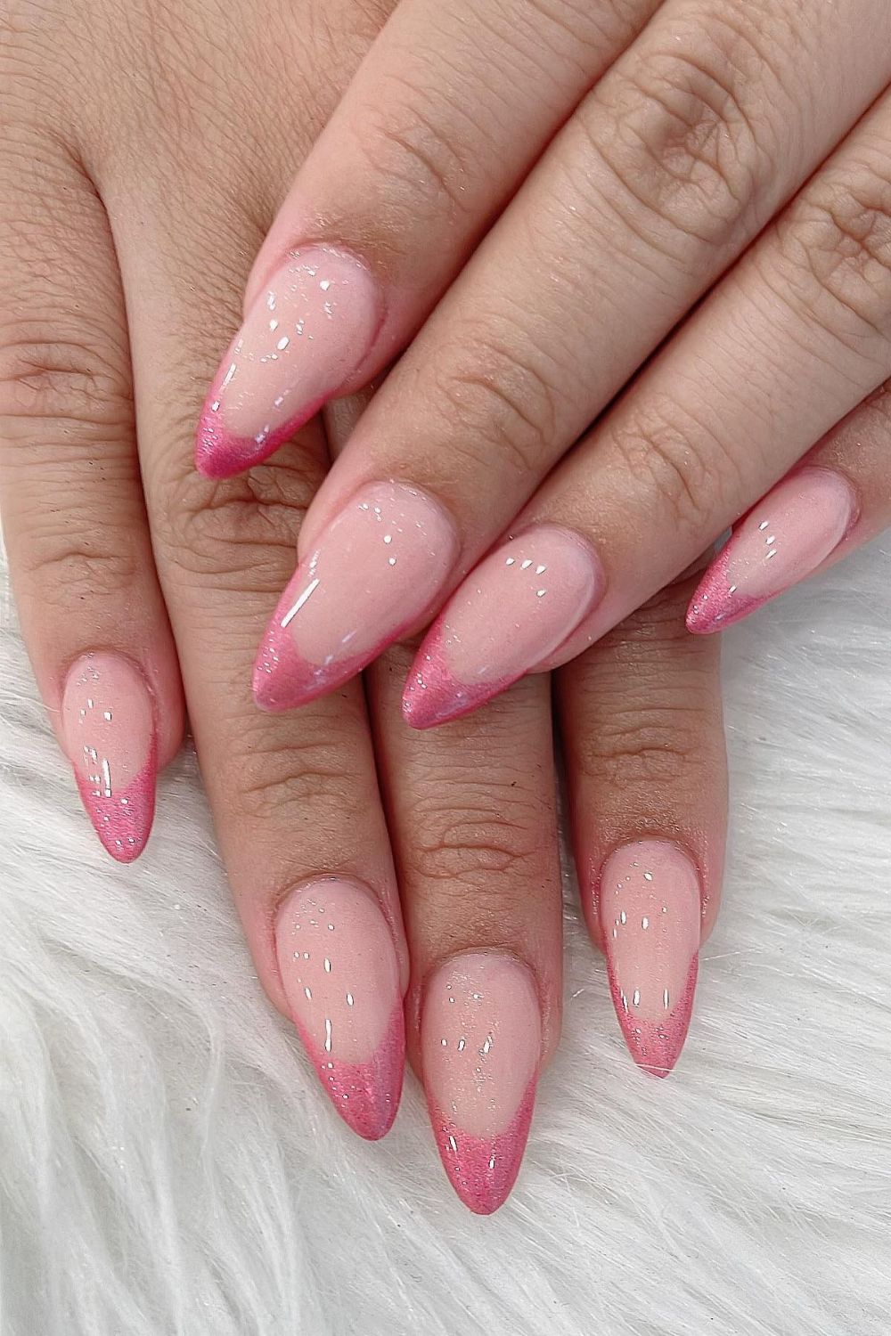 Glittered Pink Tips