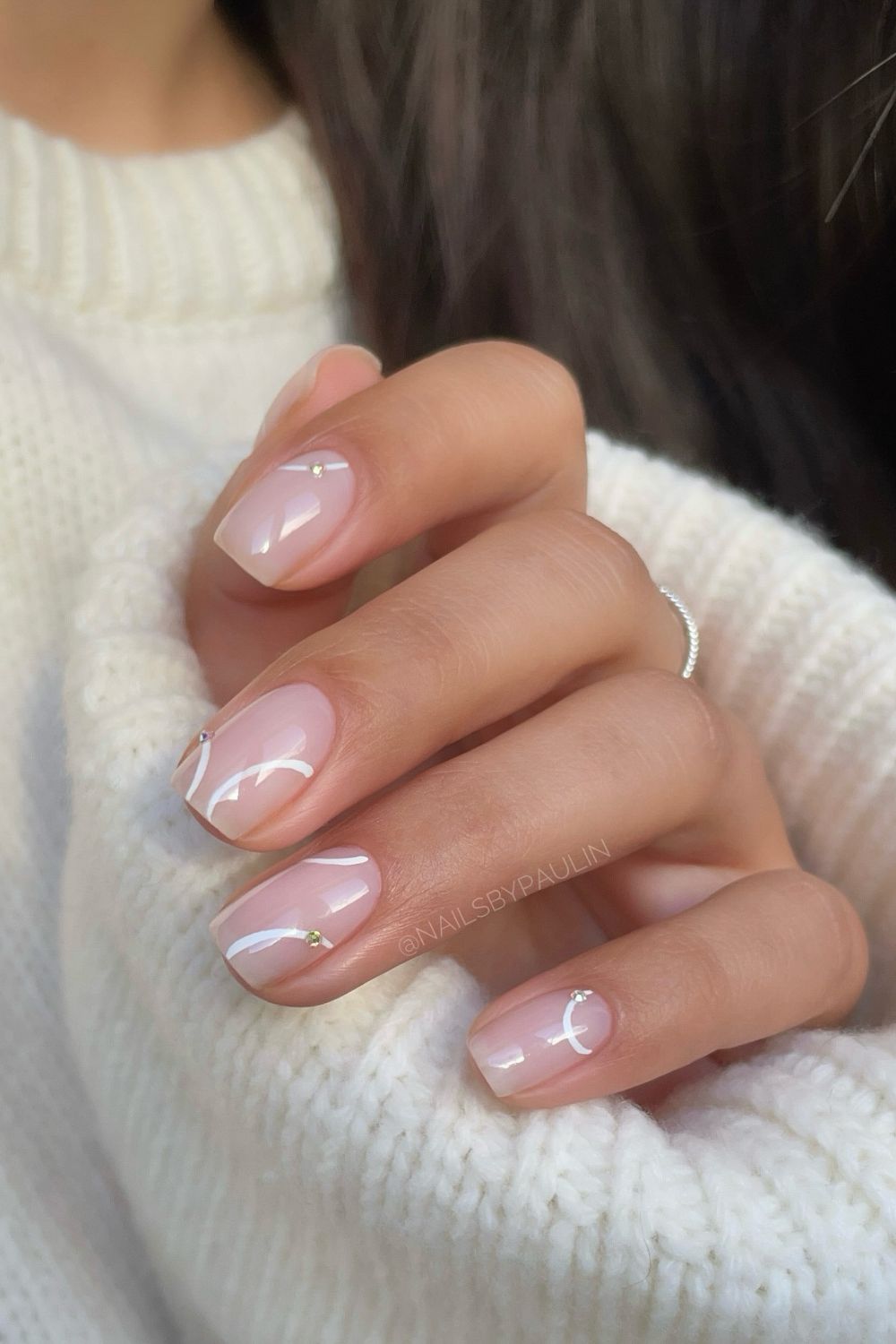 Minimalist White Swirls