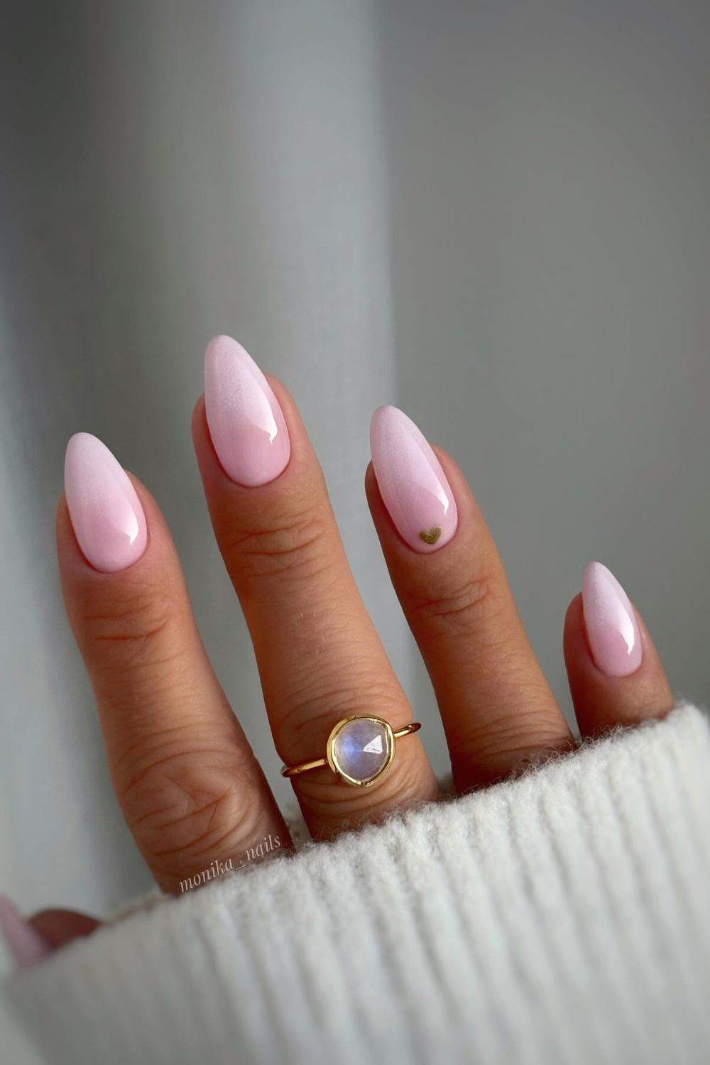 Pink Ombre With Gold Accent