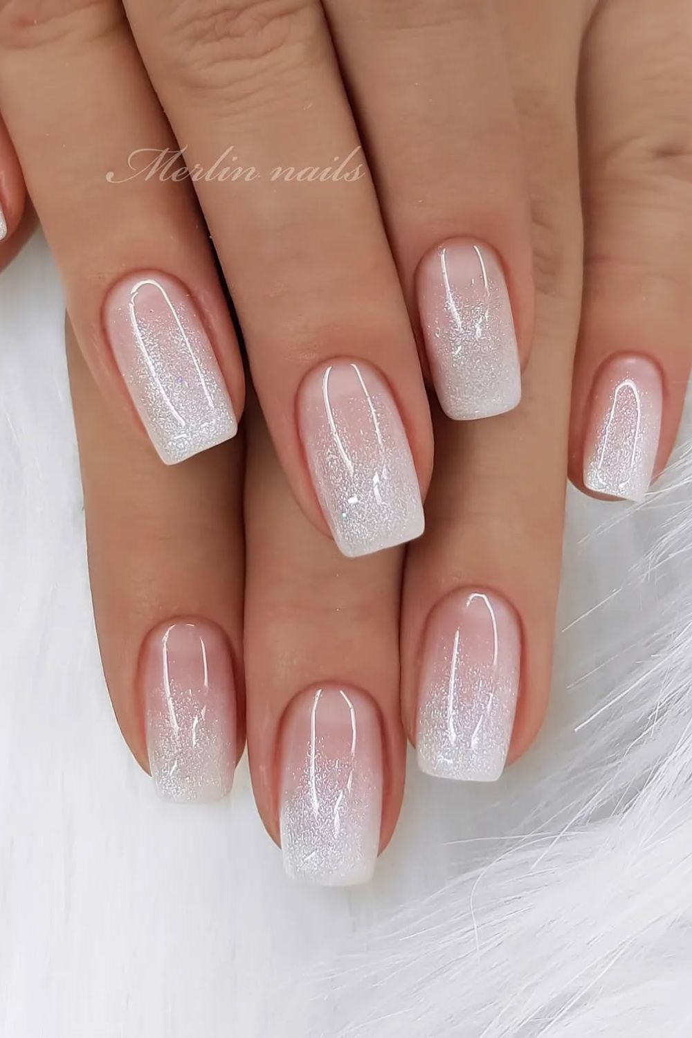 Frosted White Ombre