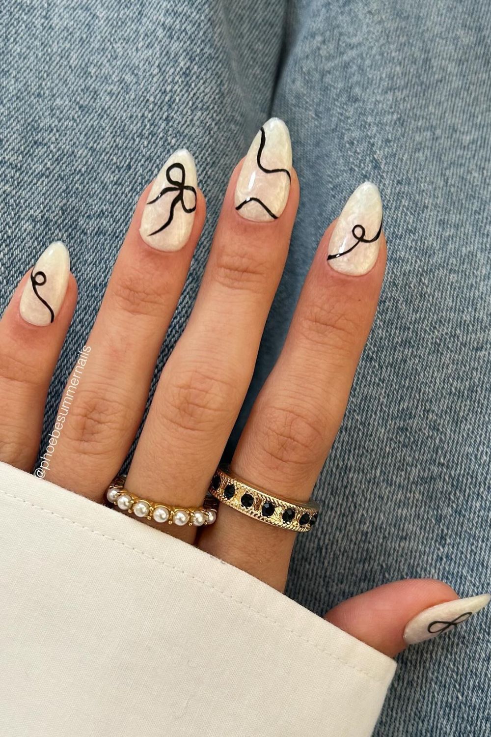 Pearl White with Black Accents