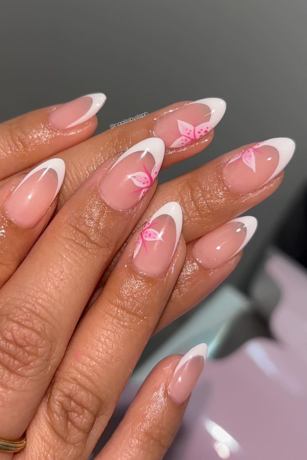 Floral French Tips