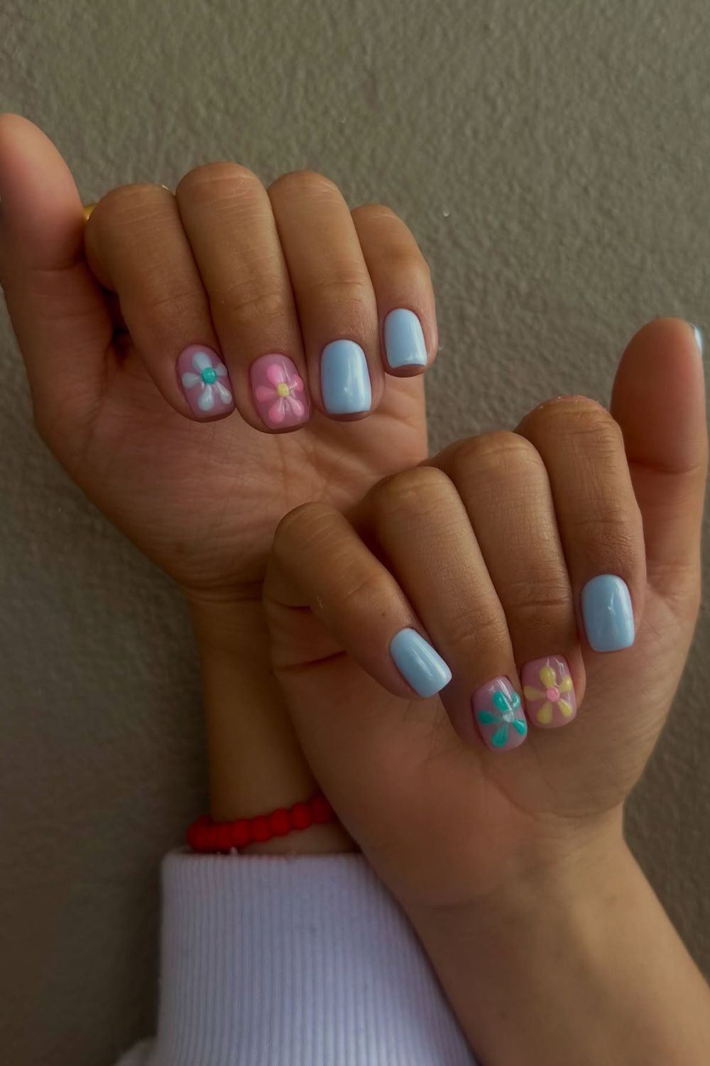 Best Square Nail Designs With Pastel Florals