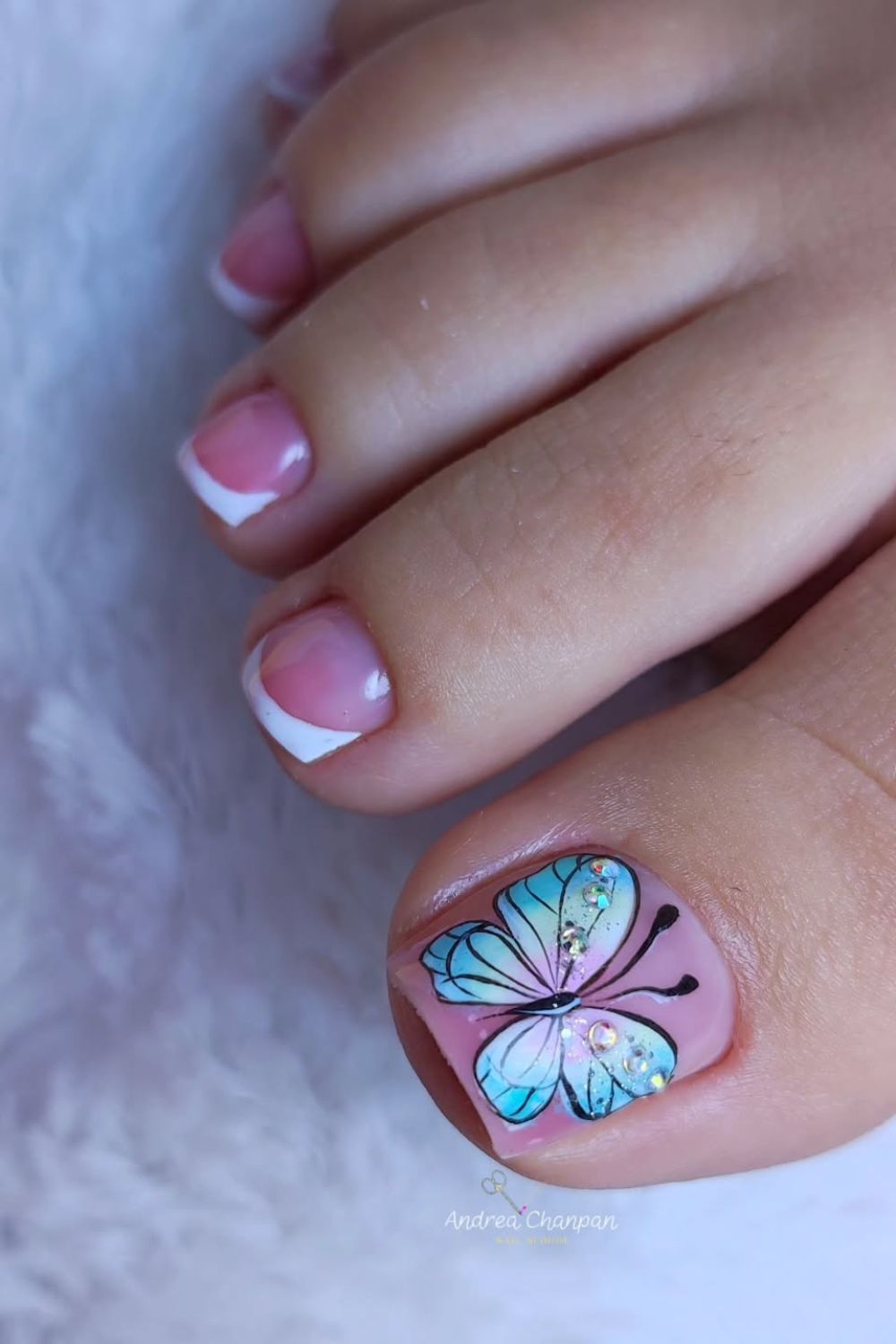 Butterfly Accent Nails