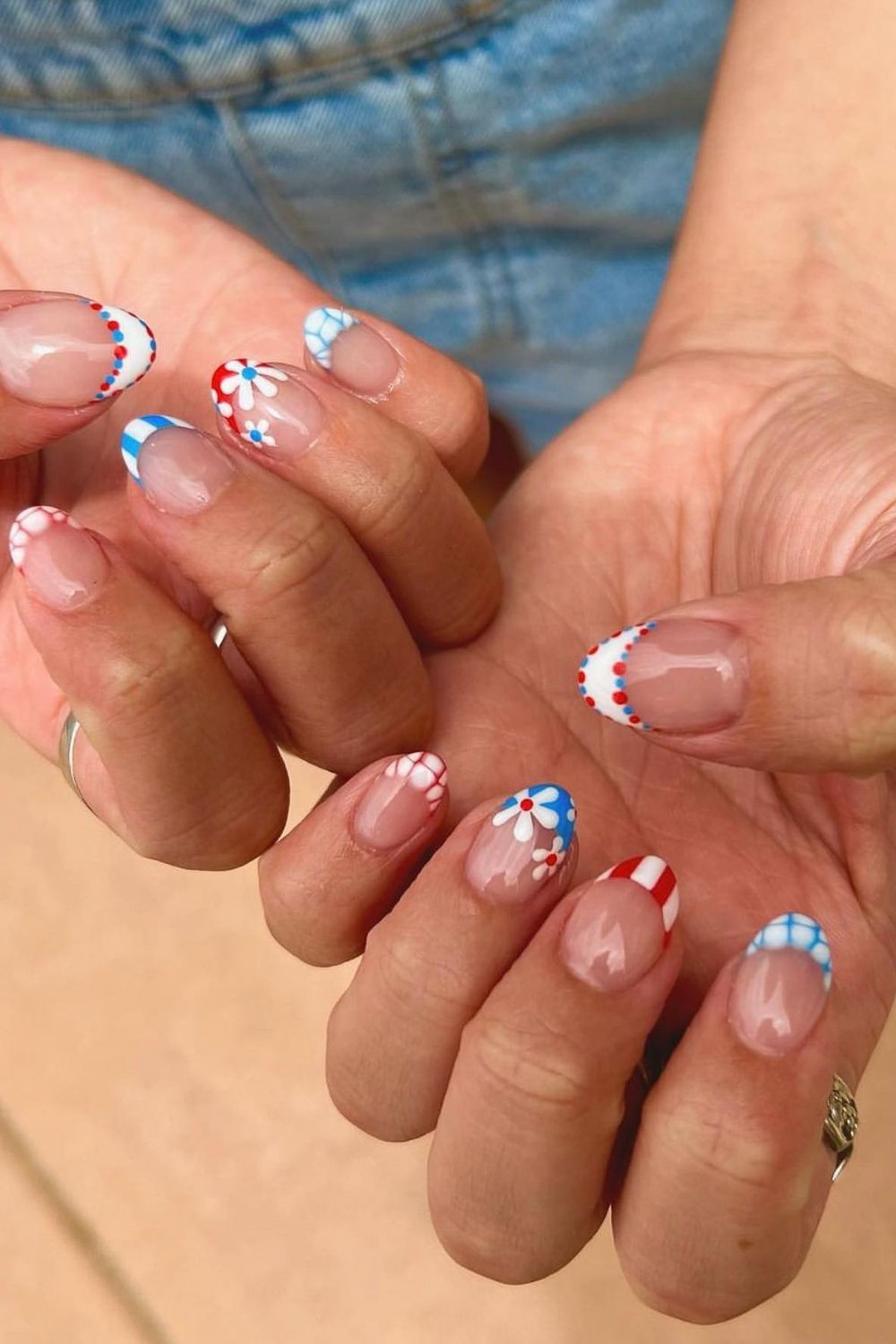Dotted Floral Stripes