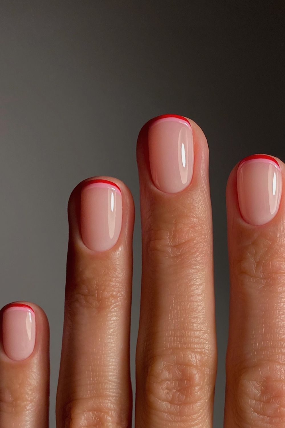 Glossy Red Lined Tips