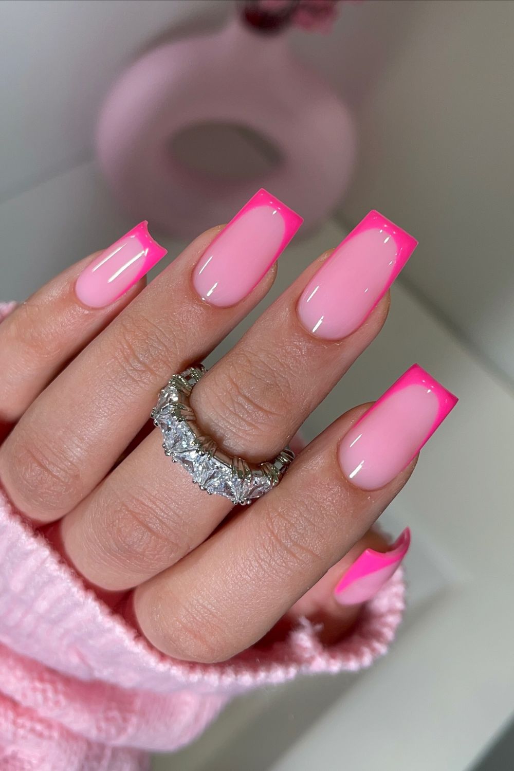 Hot Pink Square French