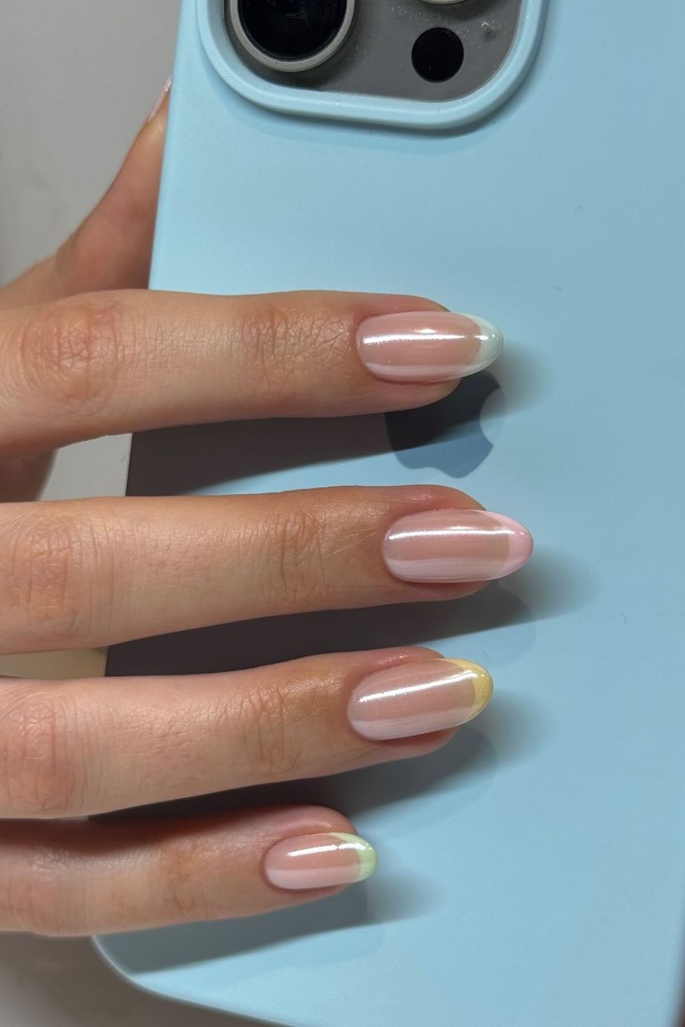 Sheer Pastel Tip Fade