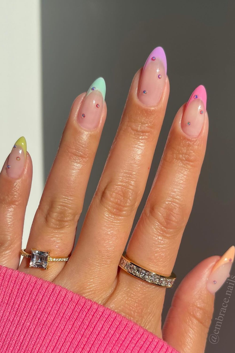 Pastel Gem Accent Tips