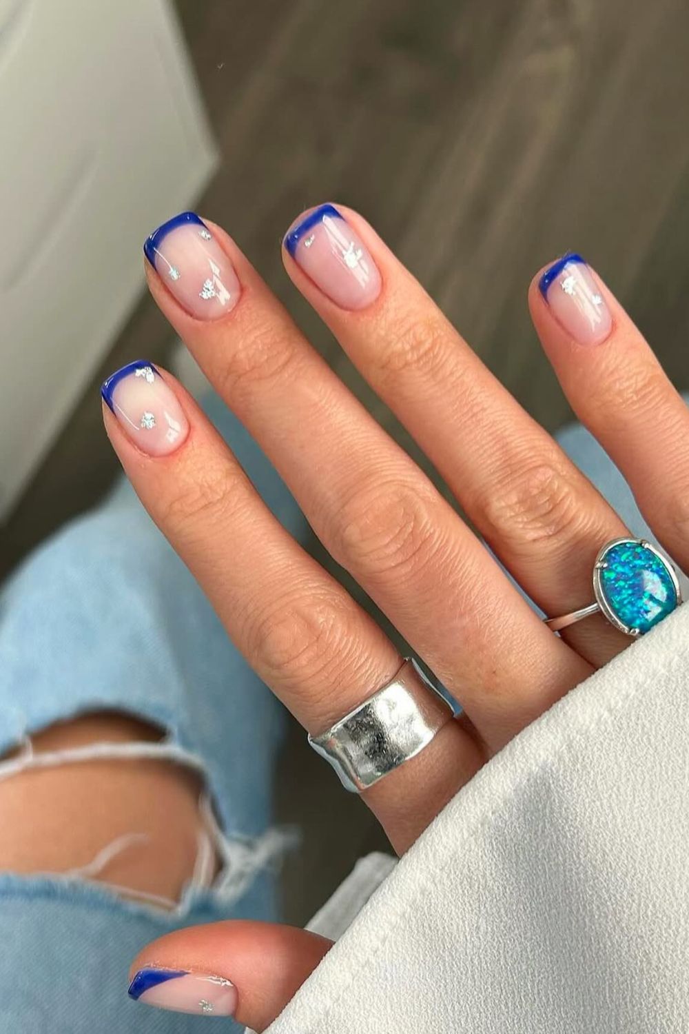 Royal Blue Sparkle Tips