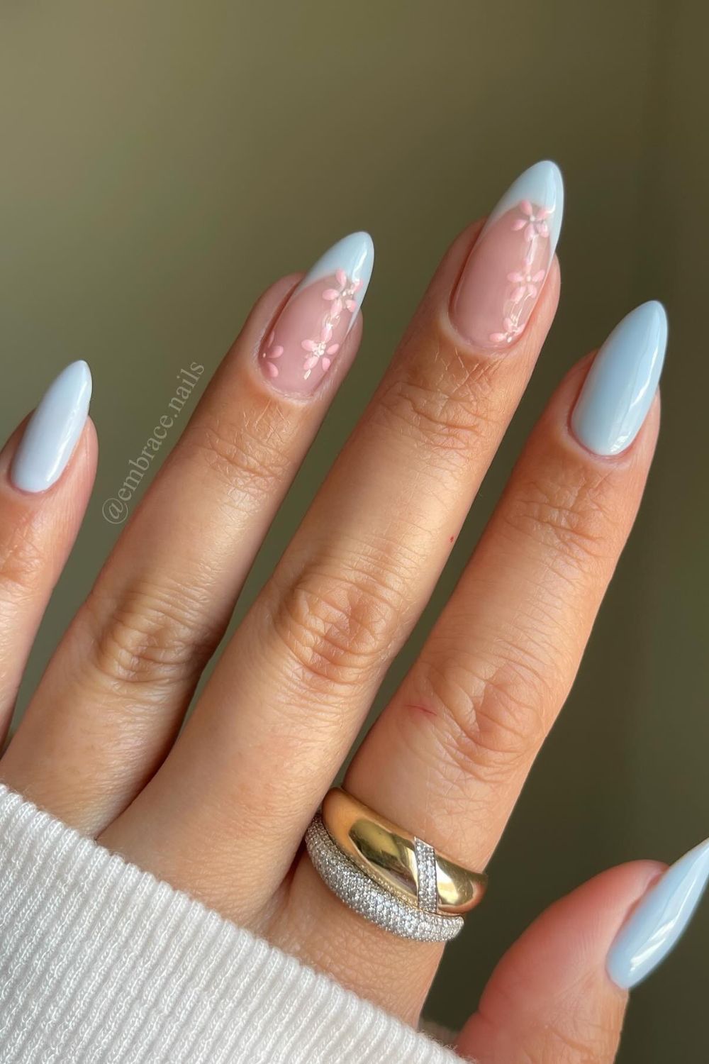 Baby Blue And Blossoms