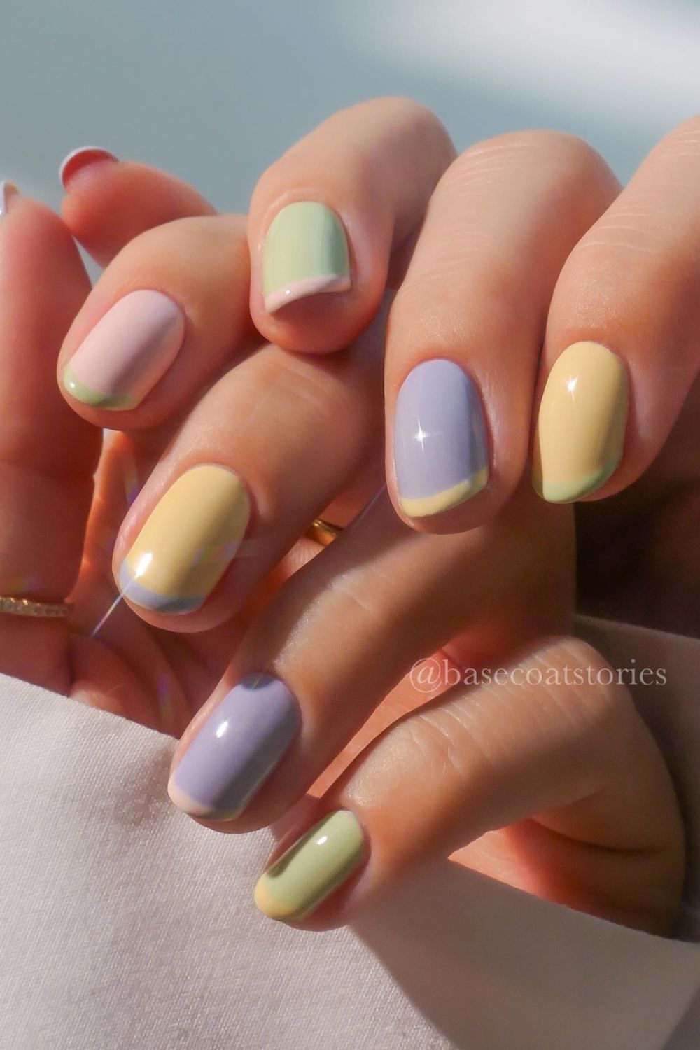 Pastel Mixed Tip Nails