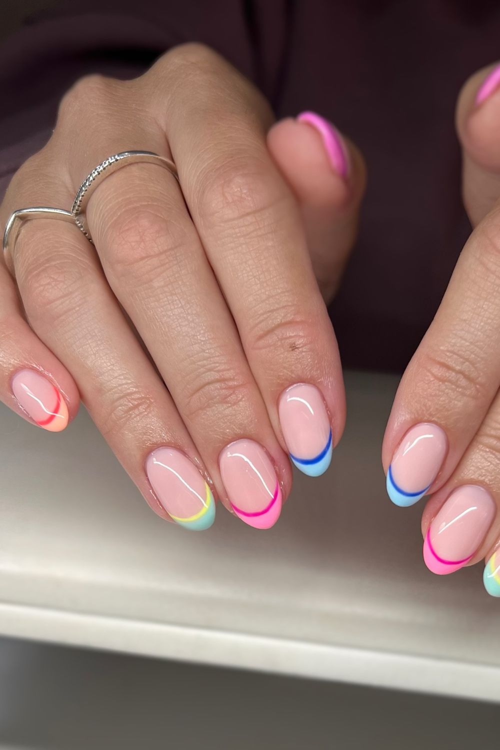 Neon Edge Rainbow Tips