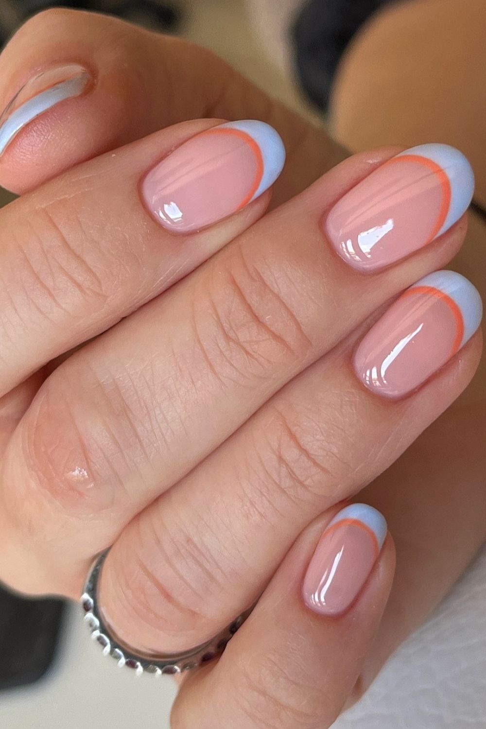 Peach And Sky Combo