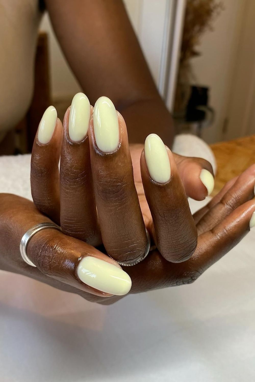 Creamy Pale Yellow