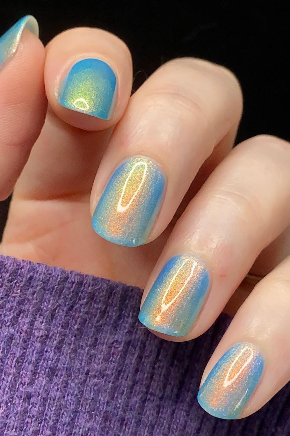 Iridescent Blue Fade