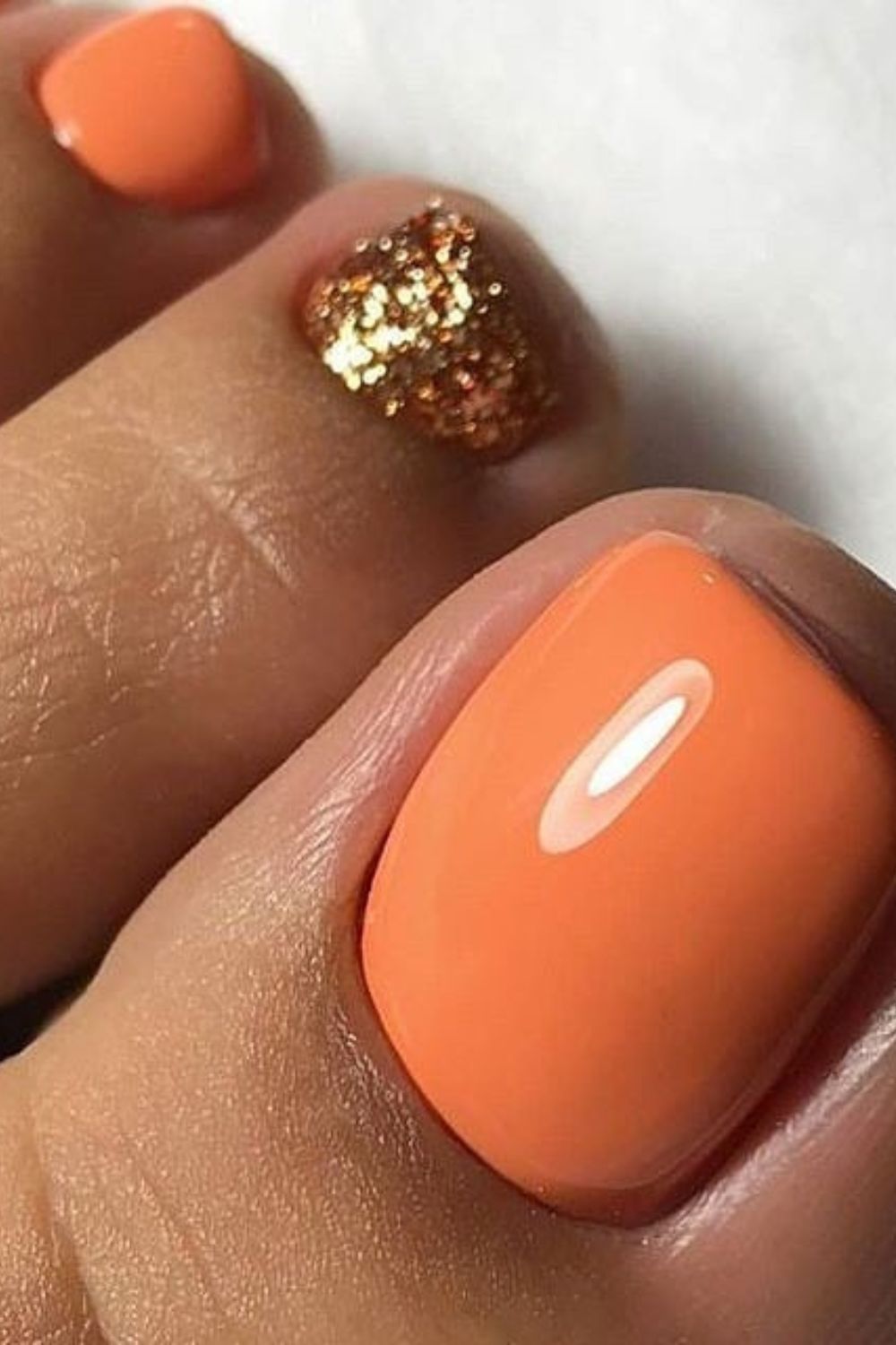 Orange With Glitter Accent