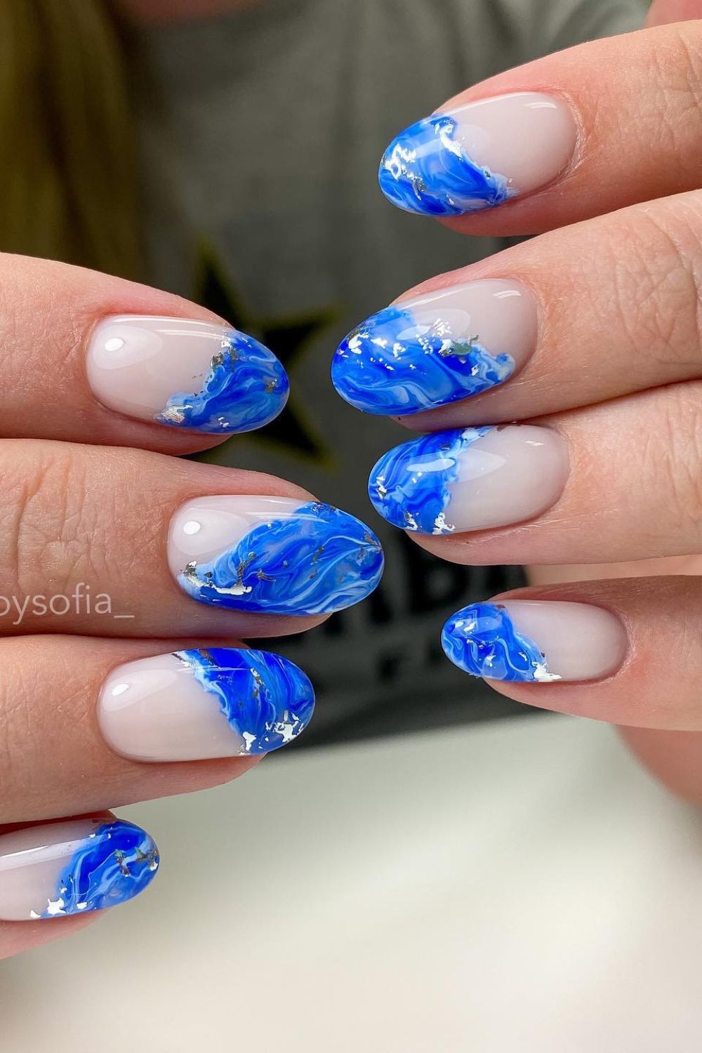 Blue Curling Waves