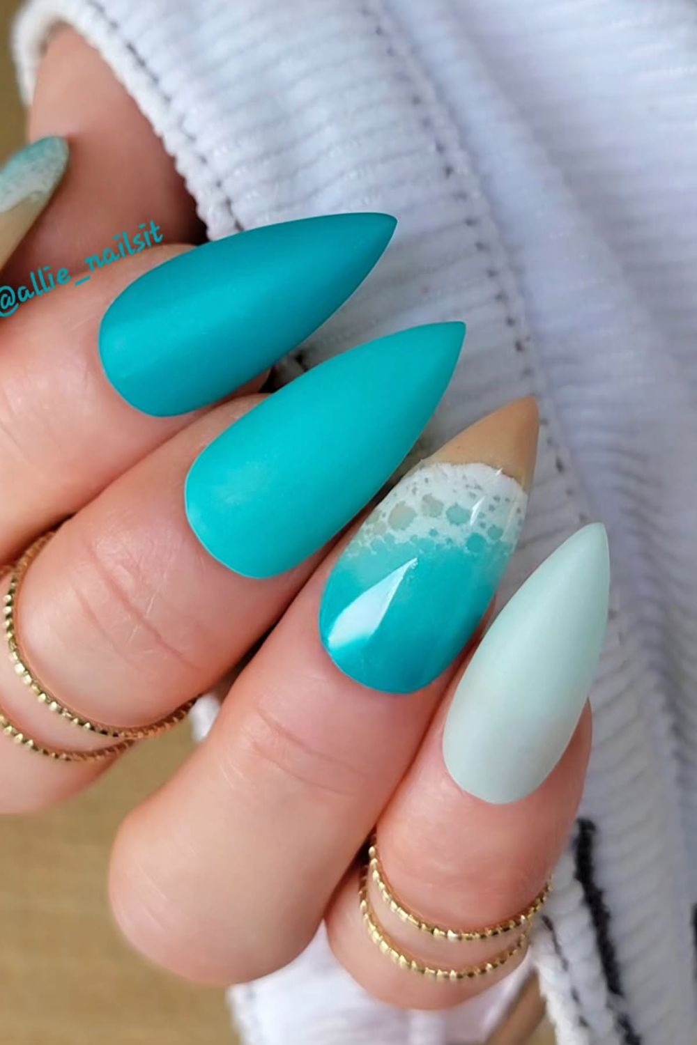 Matte Seafoam Tips