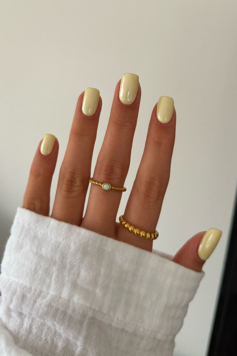 Creamy Pale Yellow