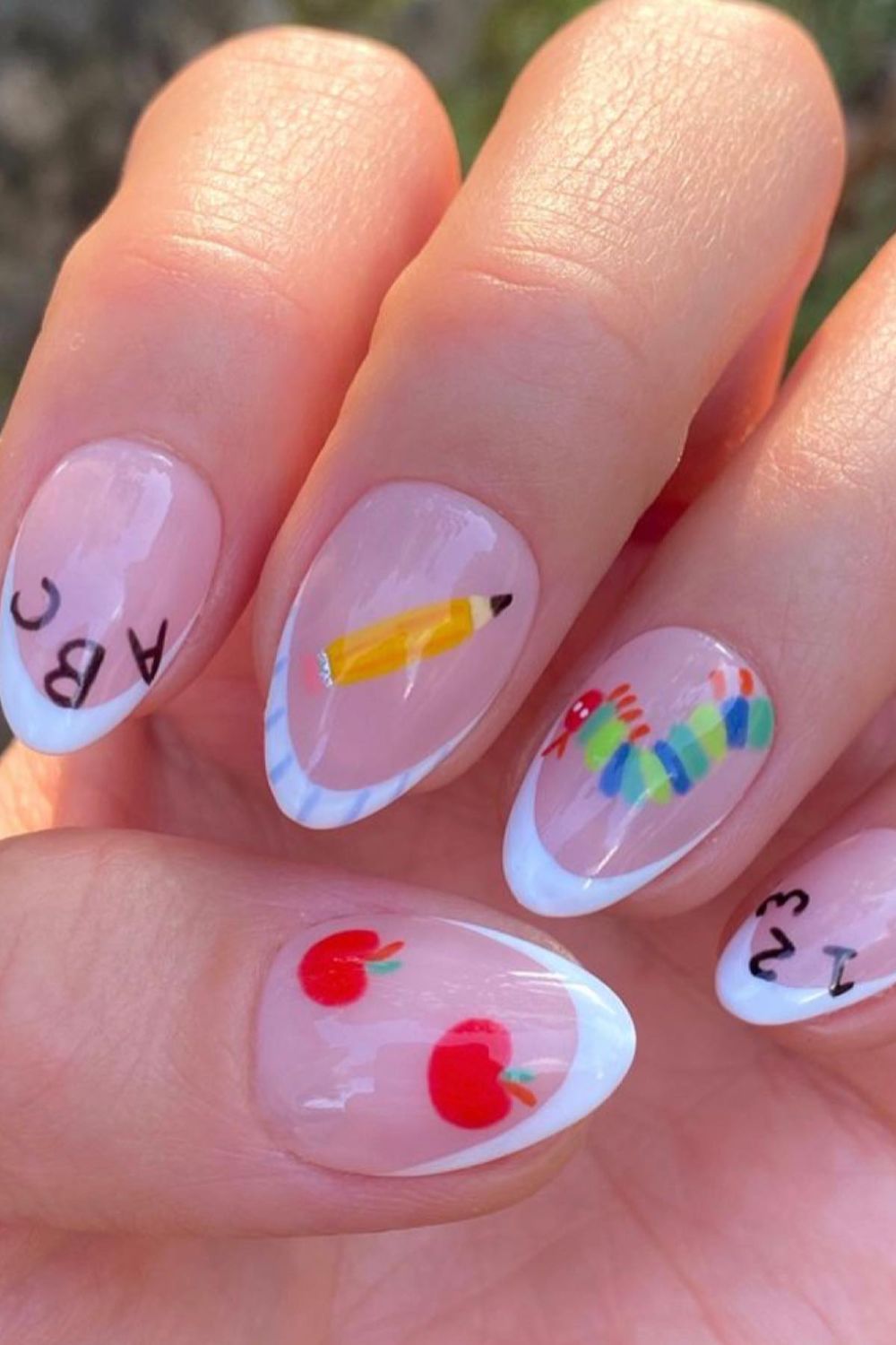 French Tip School Doodles