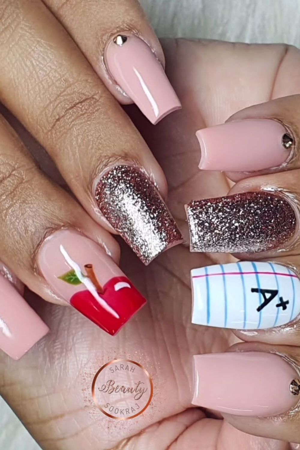 Glitter Apple Accent