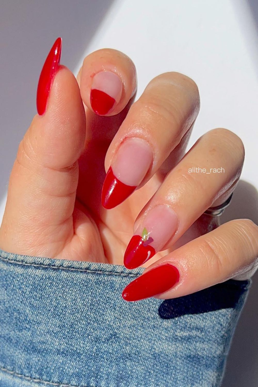 Red Apple French Tips