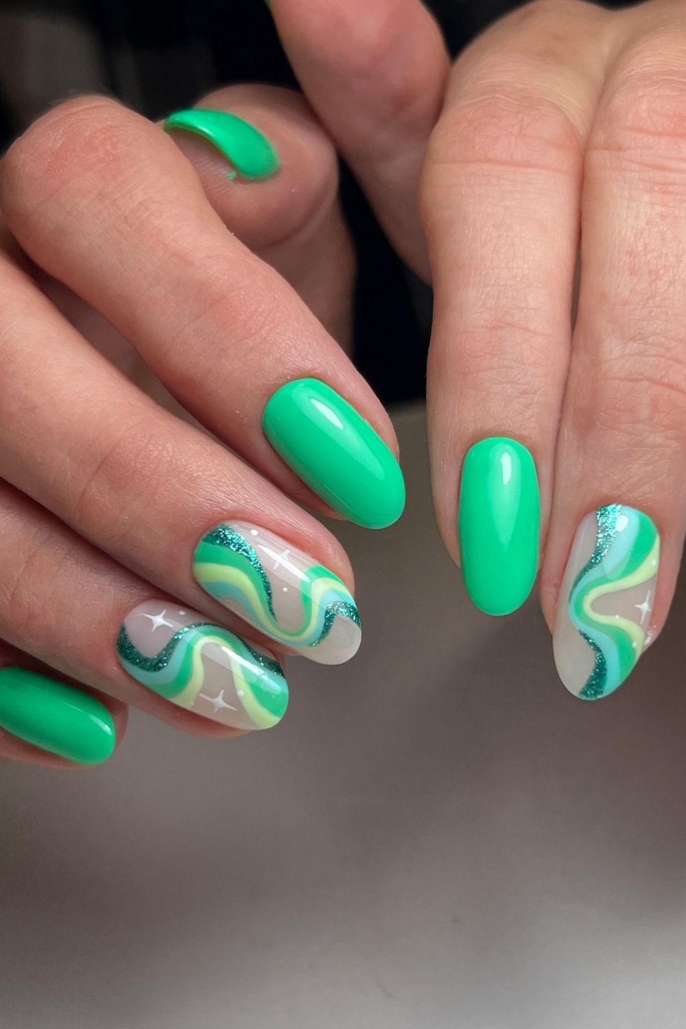 Glitter Wave Tips