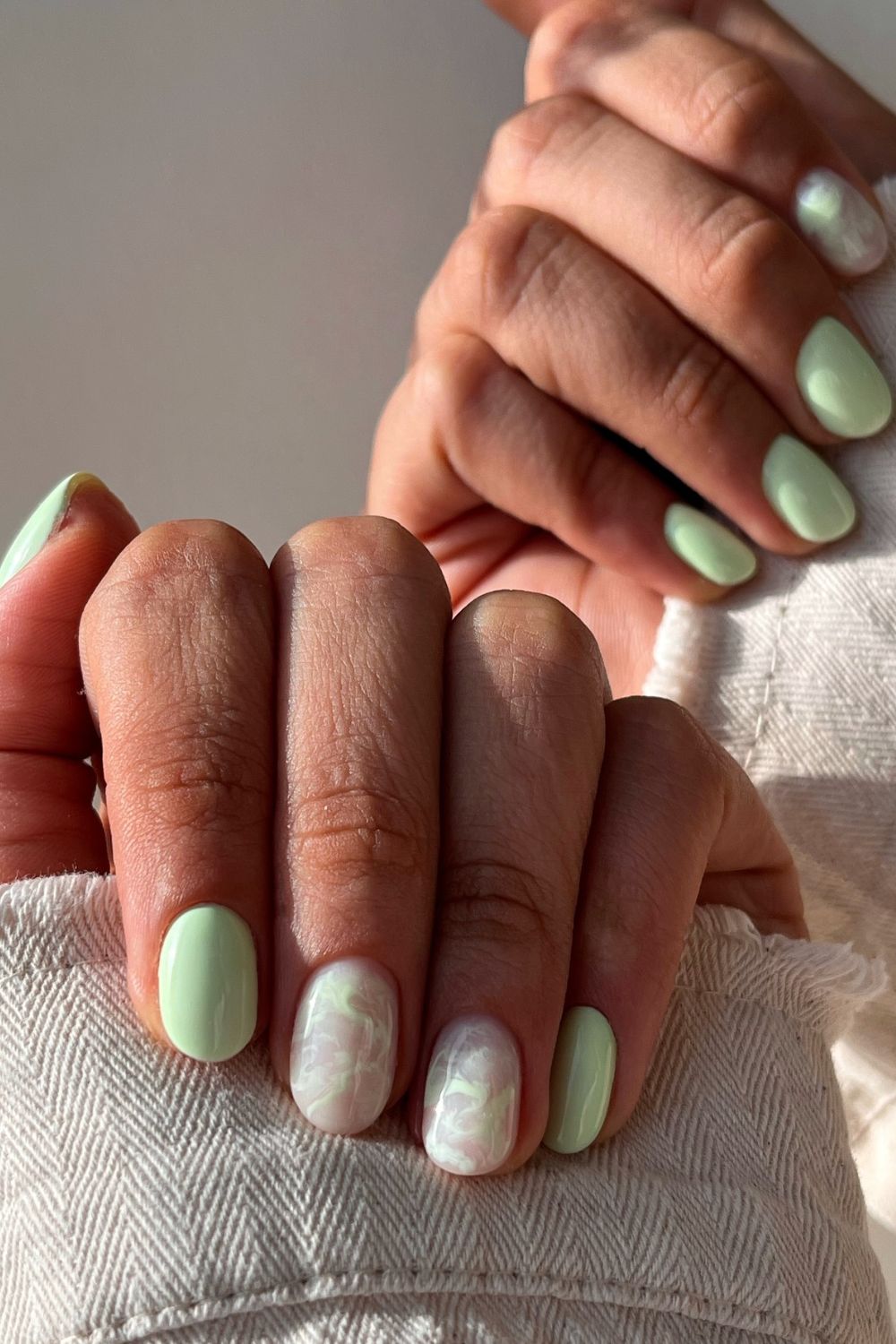 Soft Mint Marble
