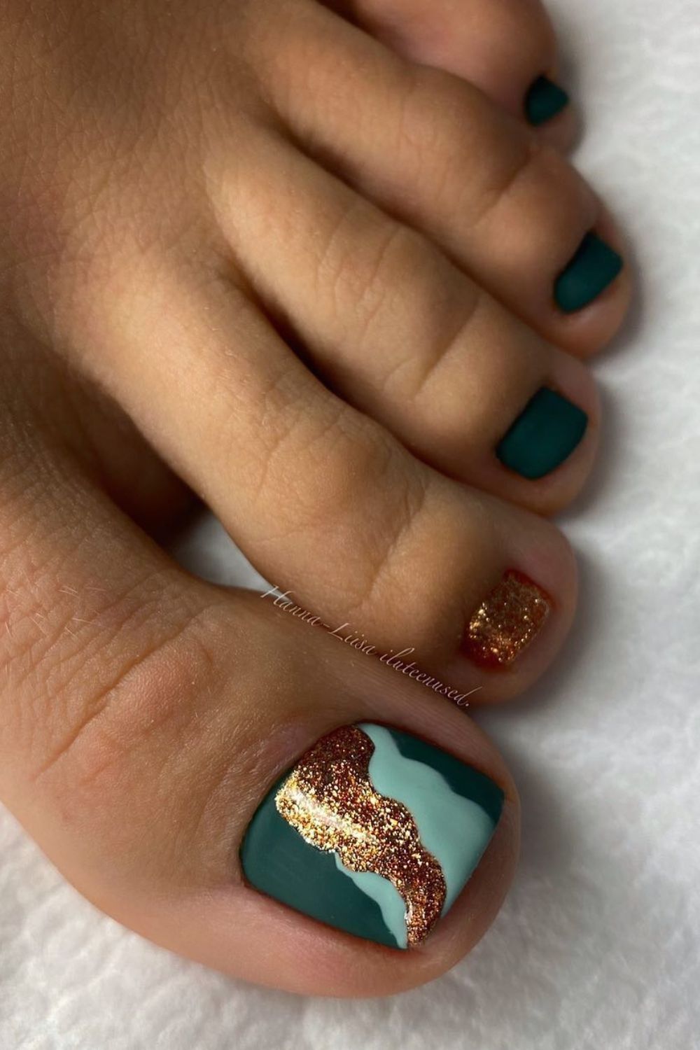 Emerald And Copper Waves