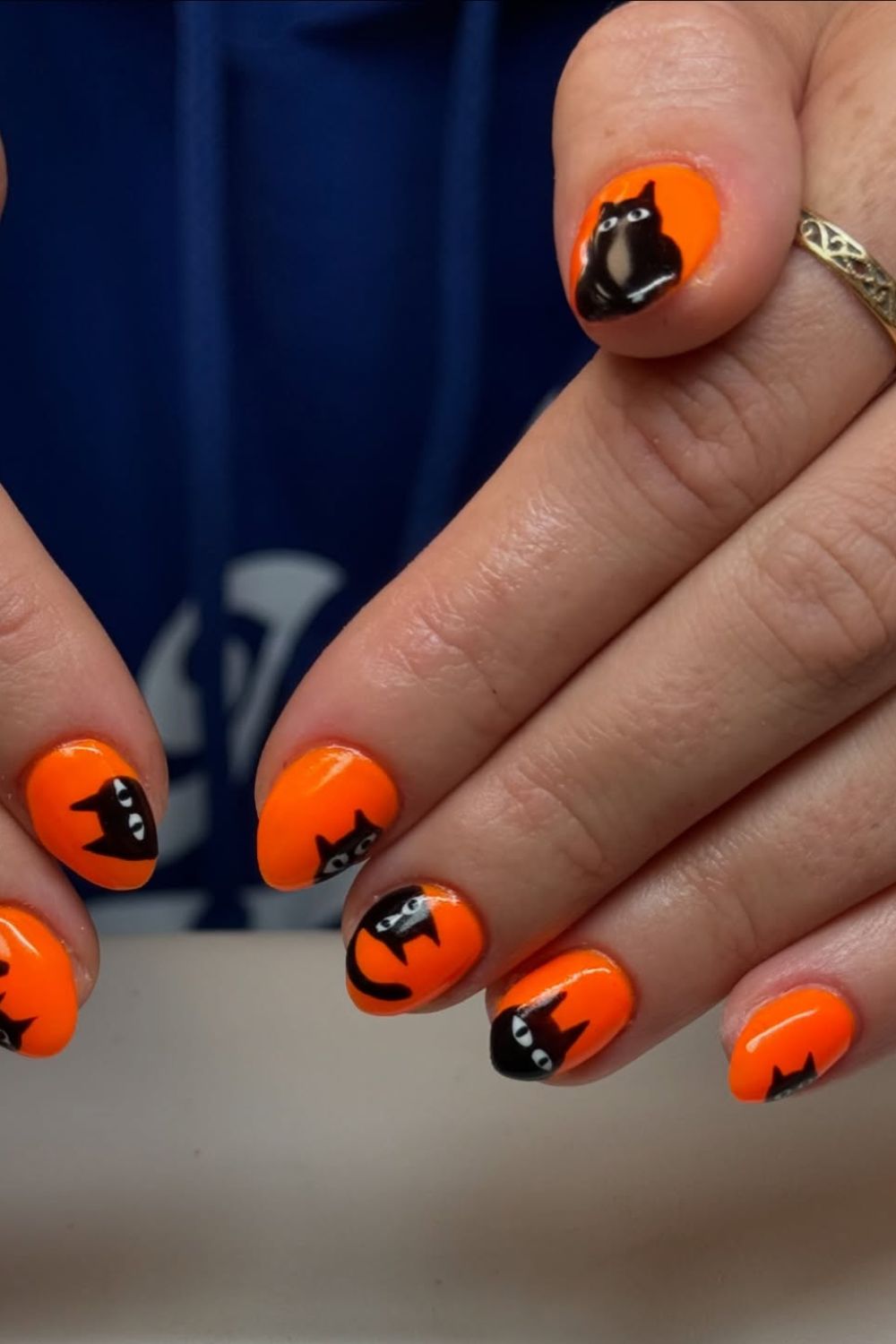 Bright Orange Cat Faces