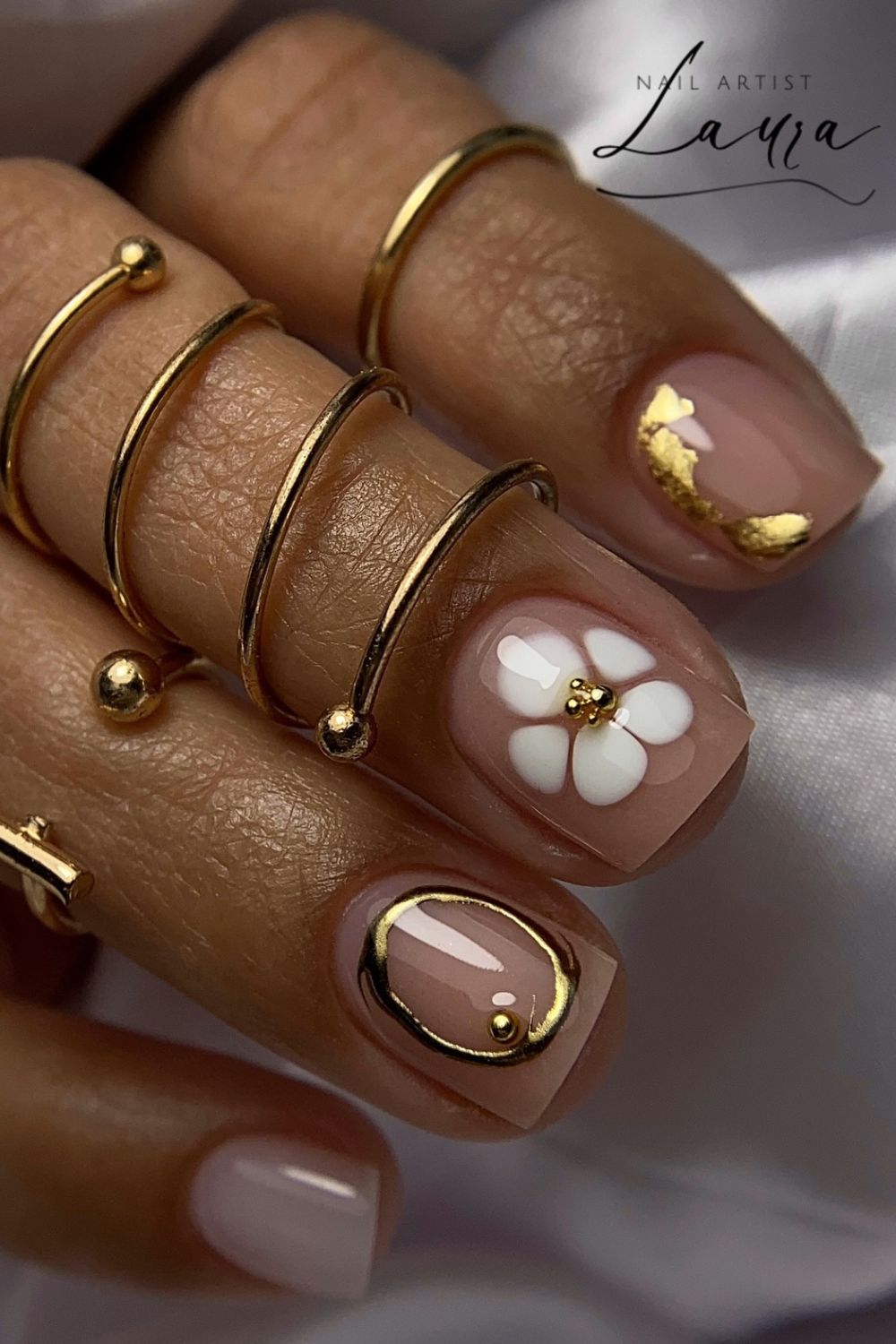 Delicate Gold Florals
