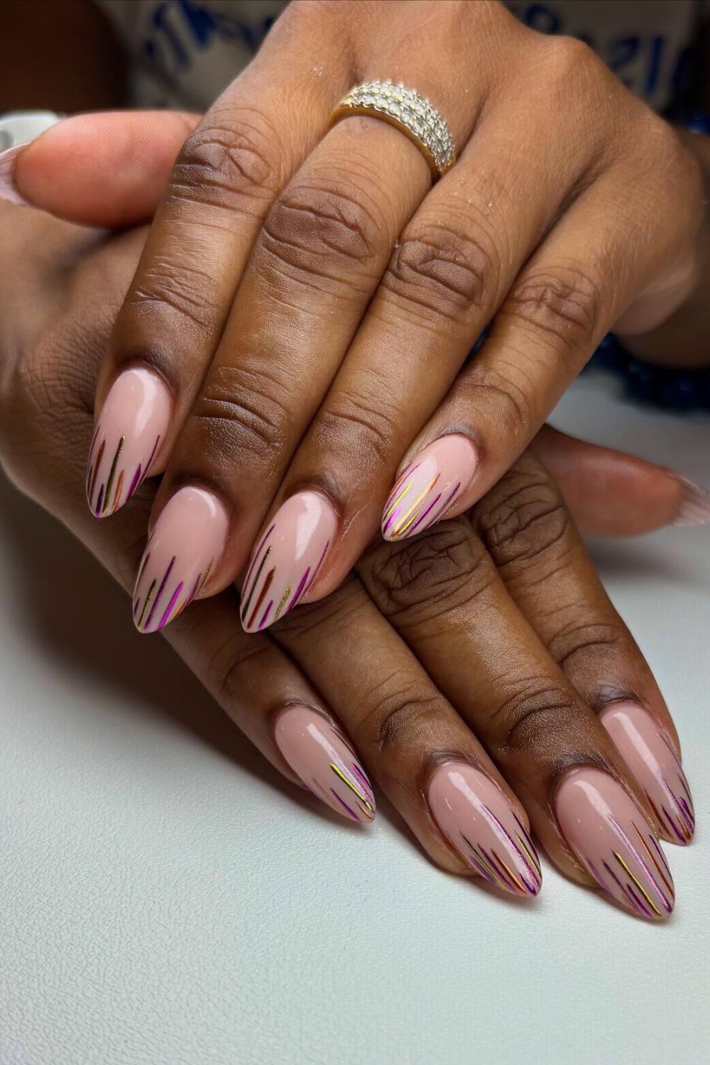 Metallic Stripe Glam