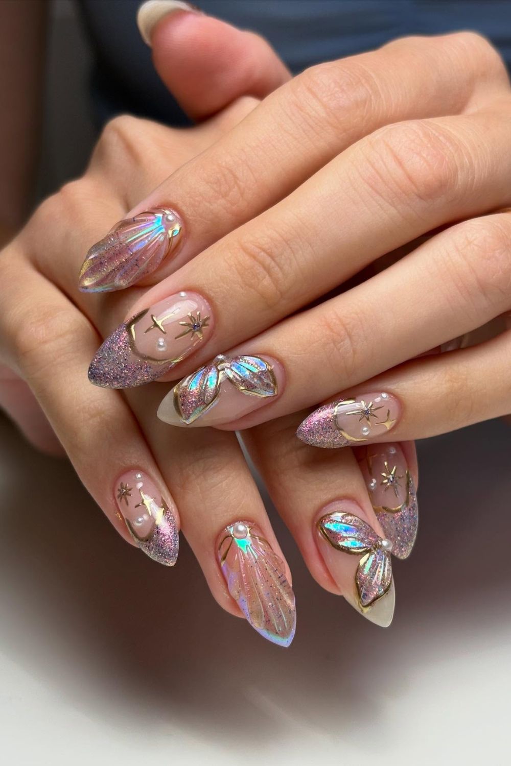 Iridescent Sparkle Shells