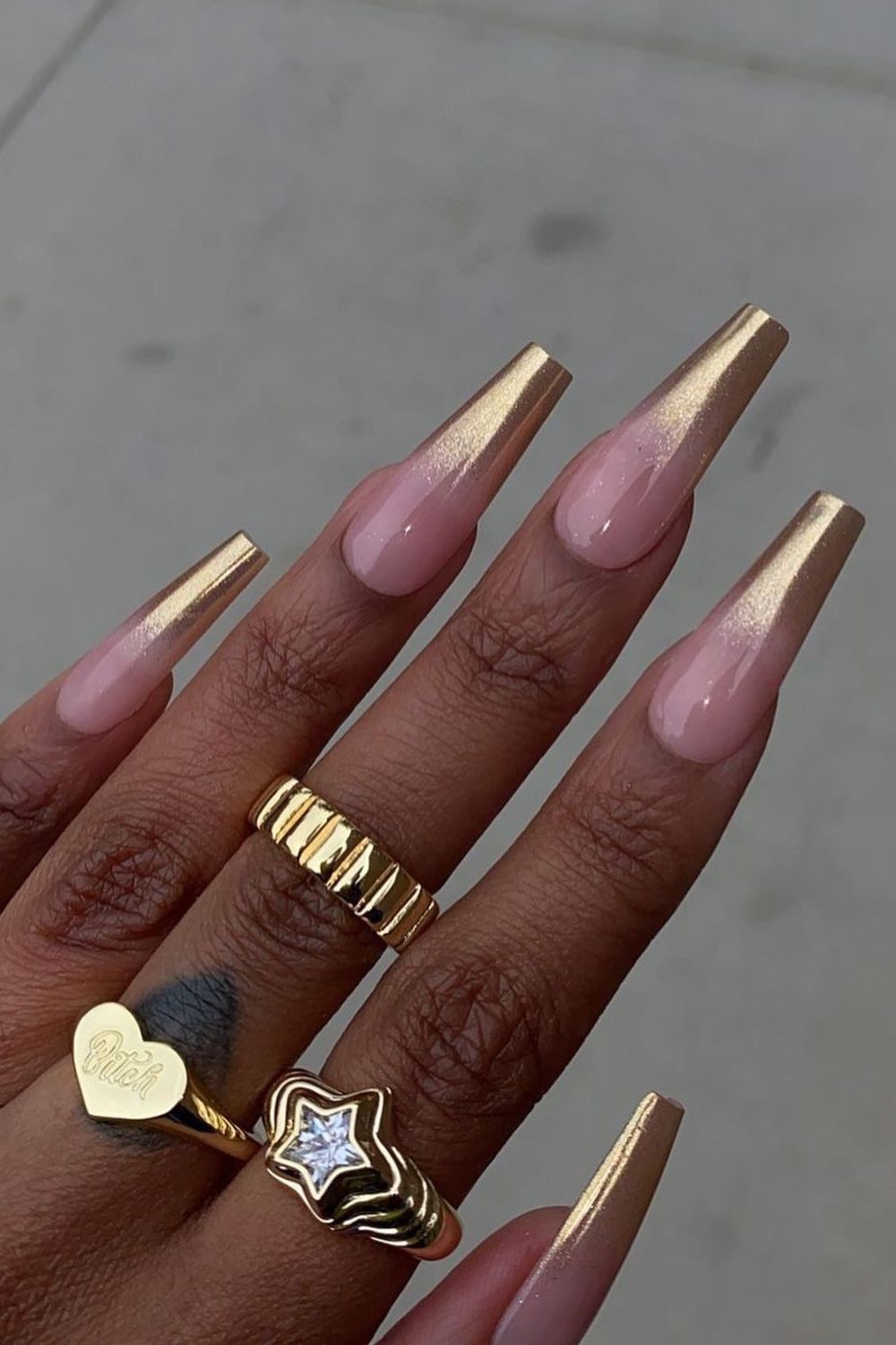 Sleek Chrome Ombre