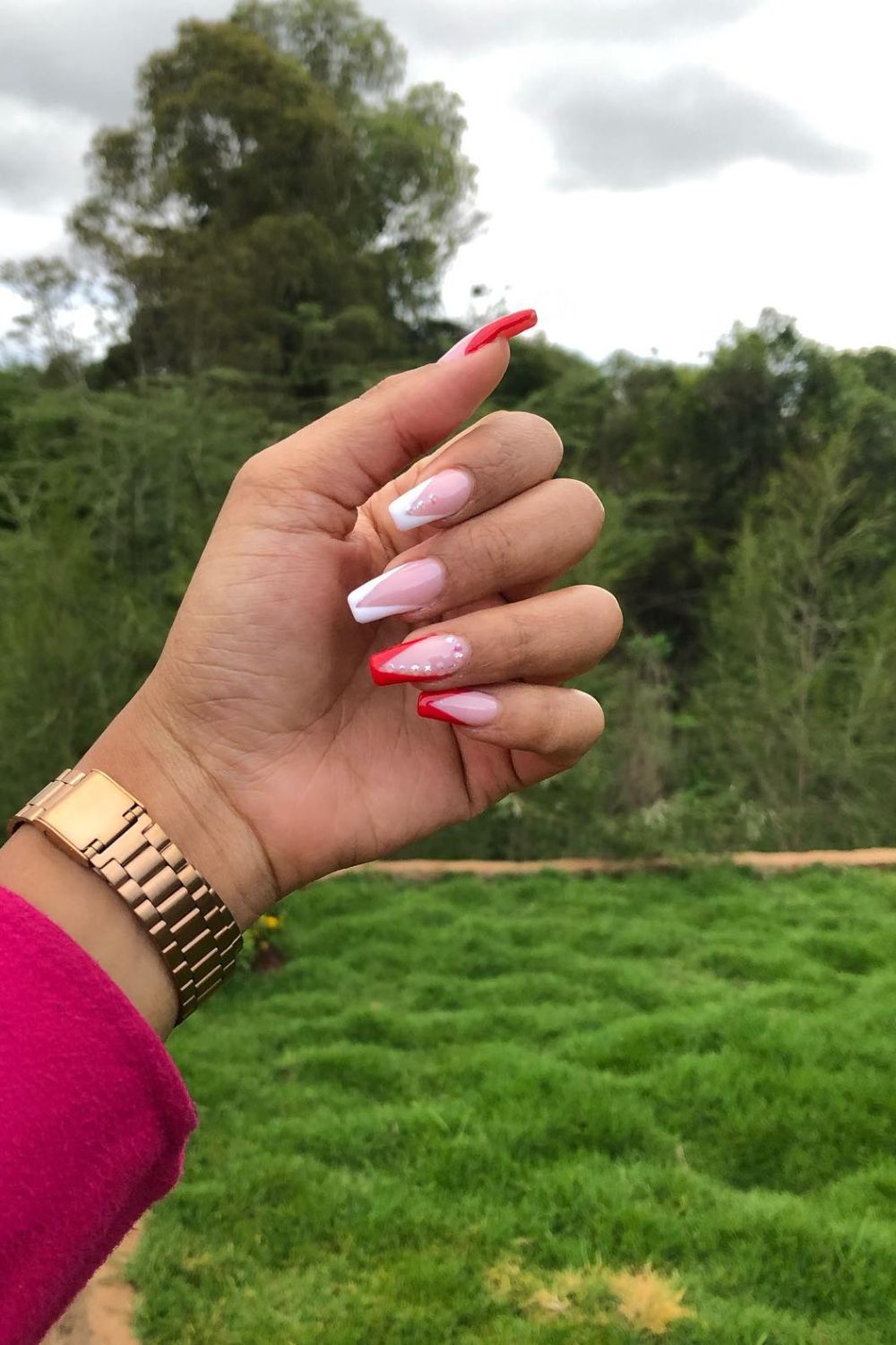 Color-Blocked French Tips