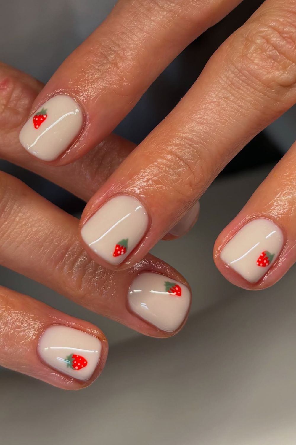 Strawberry Short Nails
