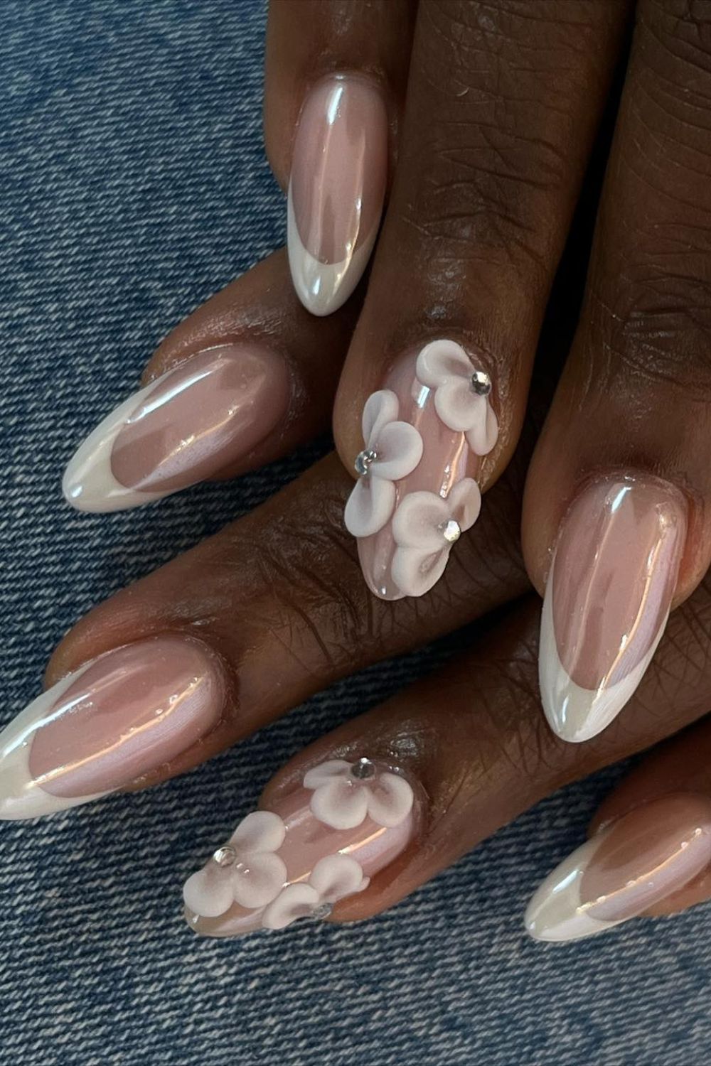 Floral French Chrome