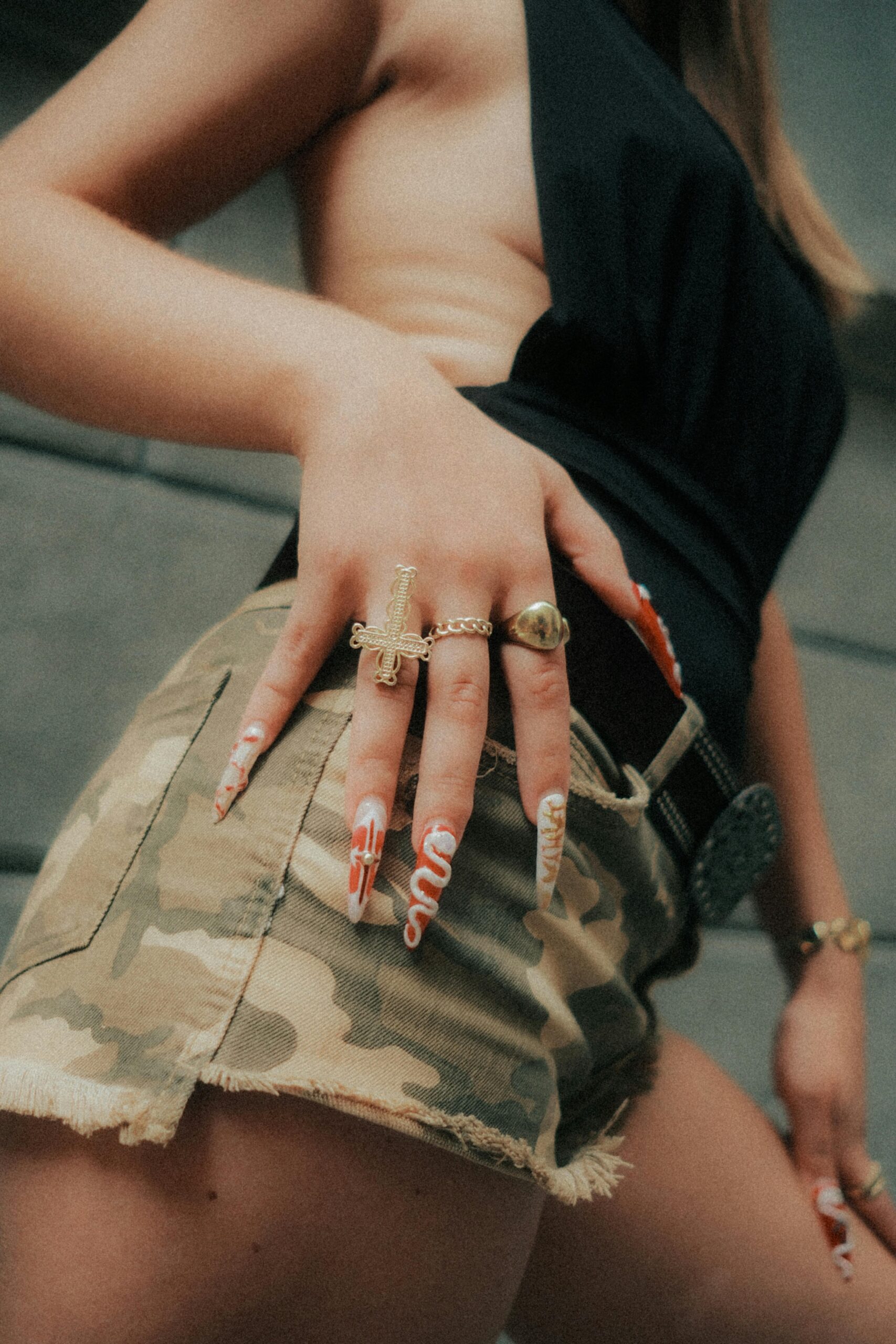 Acrylic Nails on a girl