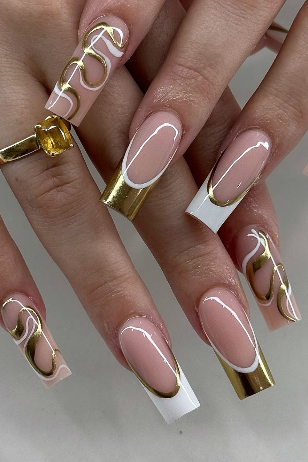 Sculpted Metallic Swirls