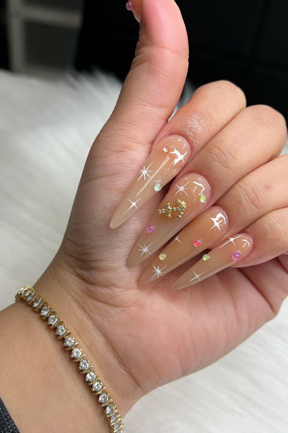 Nude Sparkle Stars