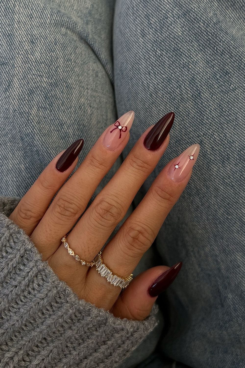 Burgundy Bow Touch