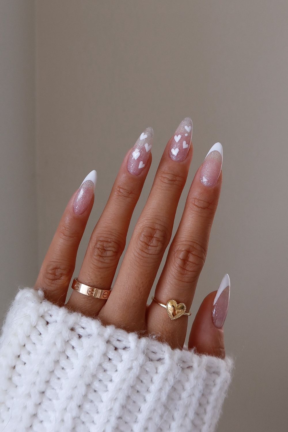 Glitter Heart Tips