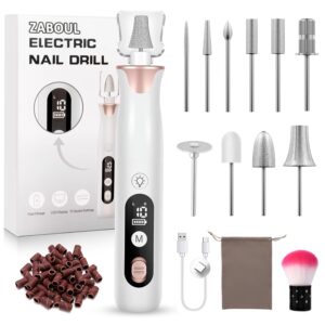 ZABOUL Electric Nail Drill Kit Cordless
