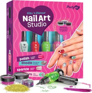 Glitz n Glamour - Nail Art Studio Gift for Girls - Nail Polish Kit for Kids Ages 7-12 Years Old