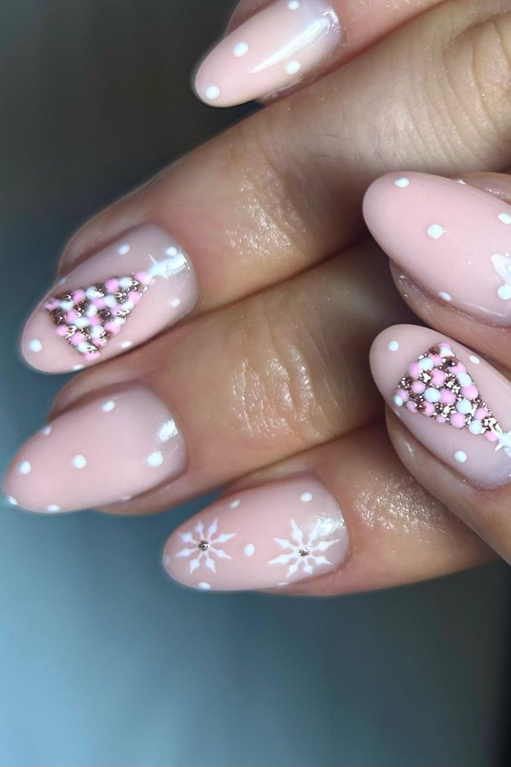 Snowy Pink Trees