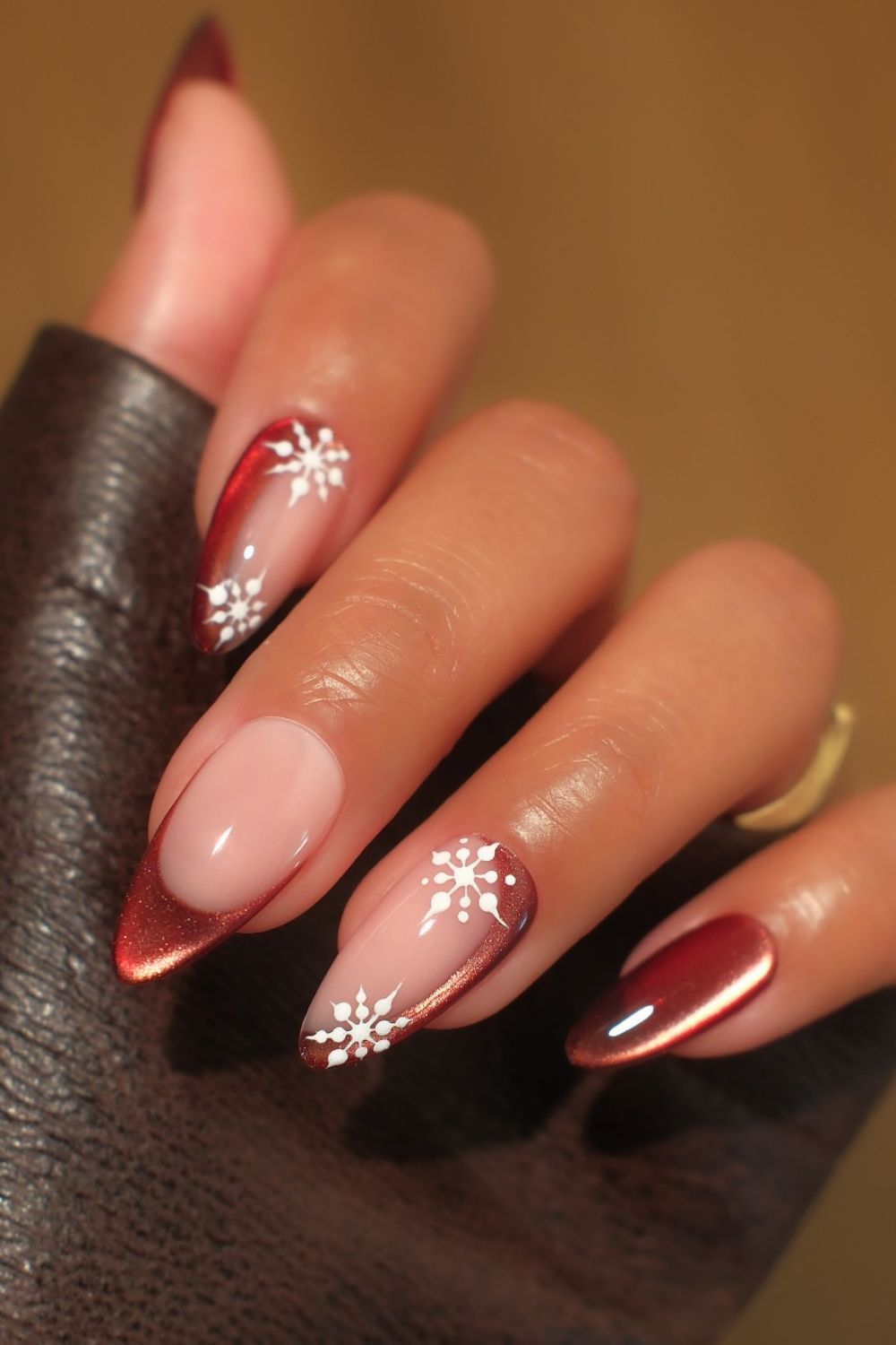 Burgundy Snow Tips